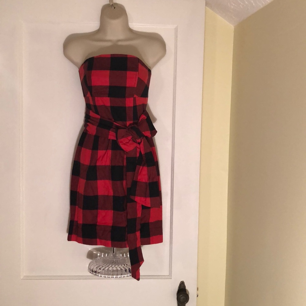 H&M FLANNEL dress with bow ❤️